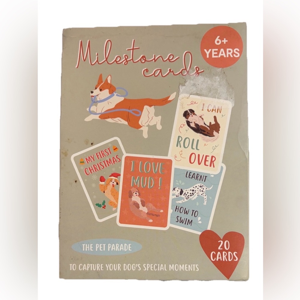 The Pet Parade Dog Milestone Cards/20 Photo Prop Cards to Capture Special Times